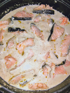 Una foto de Salmón a la Nata