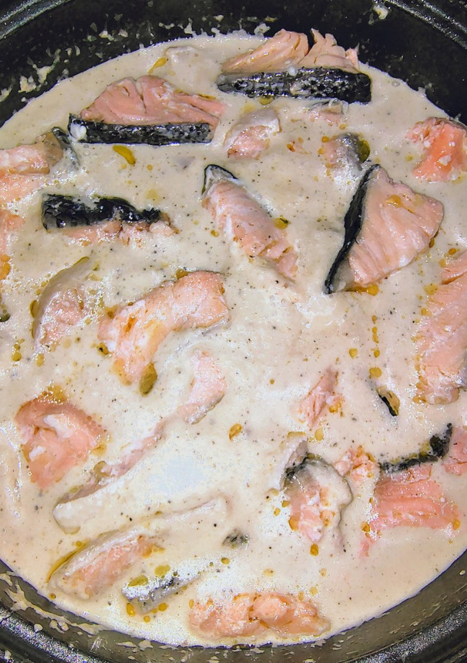 Una foto de Salmón a la Nata