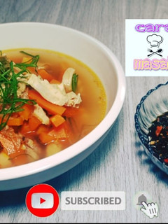 Foto resep Sup ayam pak min Klaten tanpa minyak