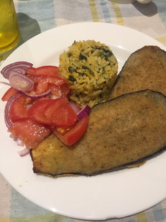 Una foto de Arroz con espinaca
