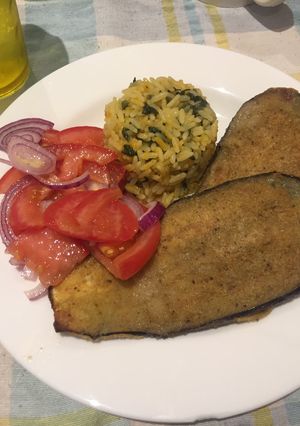 Una foto de Arroz con espinaca