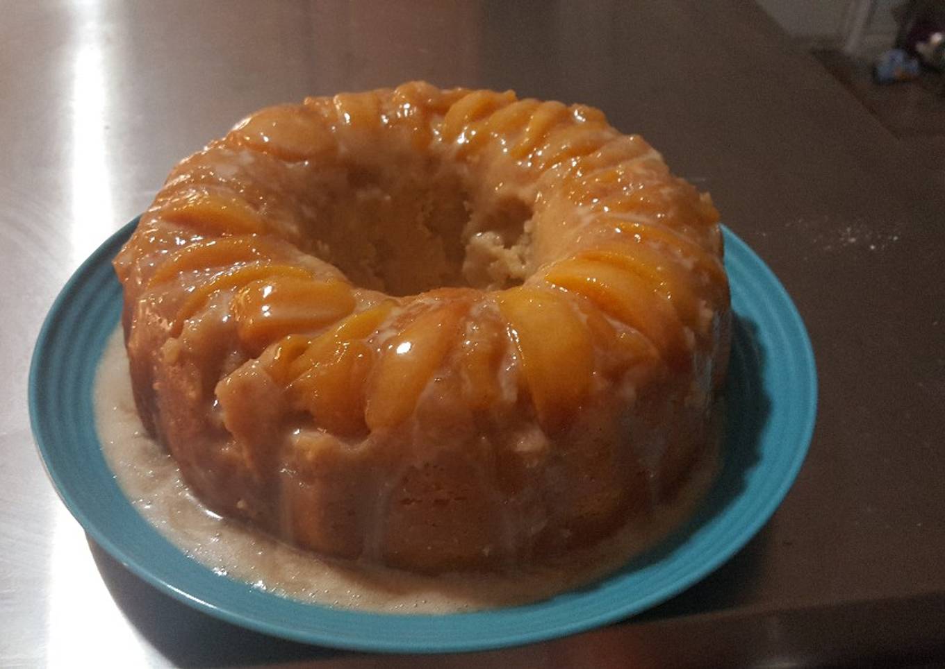 Peach Upside-Down Bundt Cake