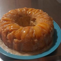 A picture of Peach Upside-Down Bundt Cake.