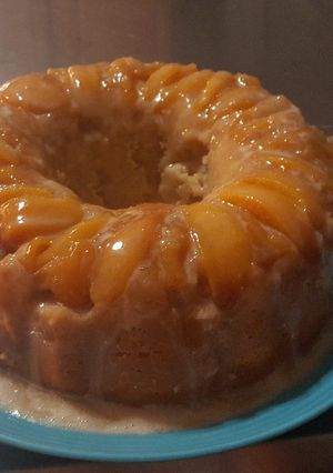 A picture of Peach Upside-Down Bundt Cake.