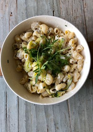 Une photo de Pâtes aux courgettes et à la ricotta
