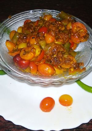 A picture of Instant karaunde or mirch ka achaar.