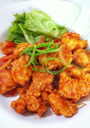 Foto resep Ayam Goreng Tepung Saus Padang