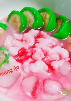 Foto resep Es pisang ijo