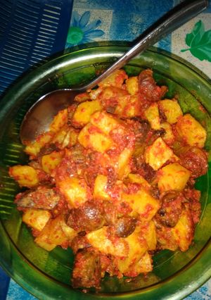 Foto resep Balado kentang ati ampela