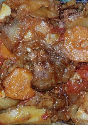 عکسی از دستور تاس کباب گوشت و بادمجان