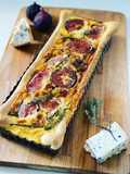 Feigen-Tarte mit Gorgonzola, Walnüssen, Thymian und Ahornsirup