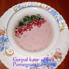 A picture of Pomegranate raita.