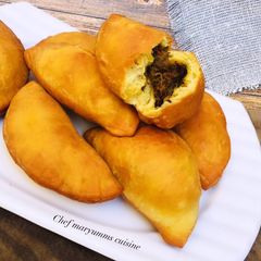 A picture of Fried meat pie by chef maryumms cuisine🌸.