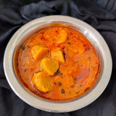 A picture of Gatte ki sabji.