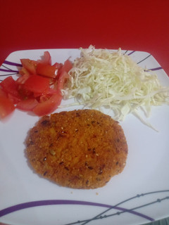 Una foto de Medallones de arroz y cabutia súper sanos (apto vegano)