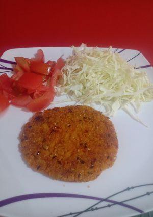 Una foto de Medallones de arroz y cabutia súper sanos (apto vegano)