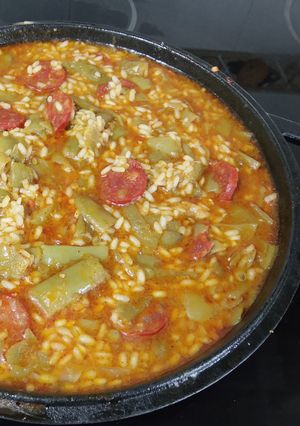 Foto principal de Judías verdes con arroz y chorizo