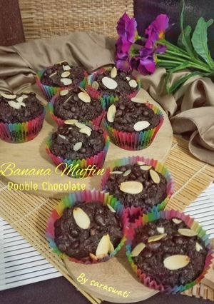 Foto resep Banana Muffin Double Chocolate