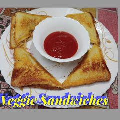 A picture of Paneer Veggie Sandwiches.
