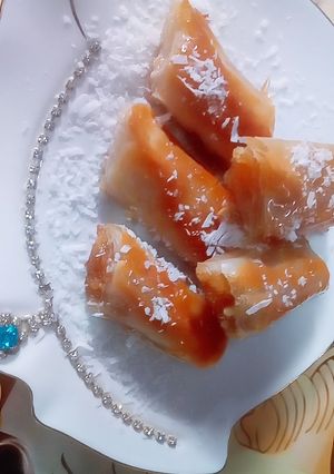 صورة لوصفة جلاش بالبسبوسة والمكسرات