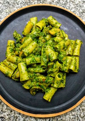 Una foto de Mostacholes con hongos al pesto ✨