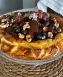 Tarta de queso con frutos rojos y cobertura de chocolate 🍫🍓 (con erititrol y sin lactosa)