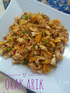 Foto resep Orak arik telur asin pedas