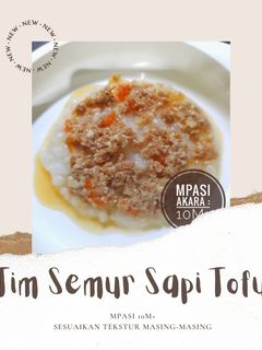 Foto resep MPASI 10M+ : Tim Semur Sapi Tofu