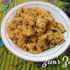A picture of Methi and Aaloo Anda Bhurji.