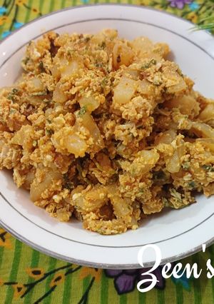 A picture of Methi and Aaloo Anda Bhurji.
