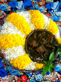 عکسی از دستور خورش آلو اسفناج