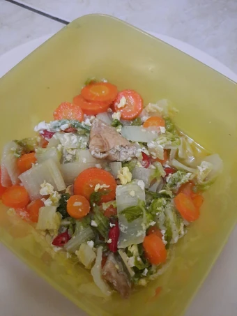 Cara Mudah Membuat Resep Tumis sawi putih, tahu dan telur yang Enak Banget Anti Ribet, Sempurna