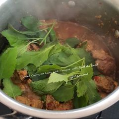 A picture of Dried Curry Ox Liver and Tongue with Buffalo Basil.
