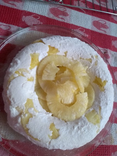 Una foto de Postre de coco y piña para diabéticos 🥥🍍