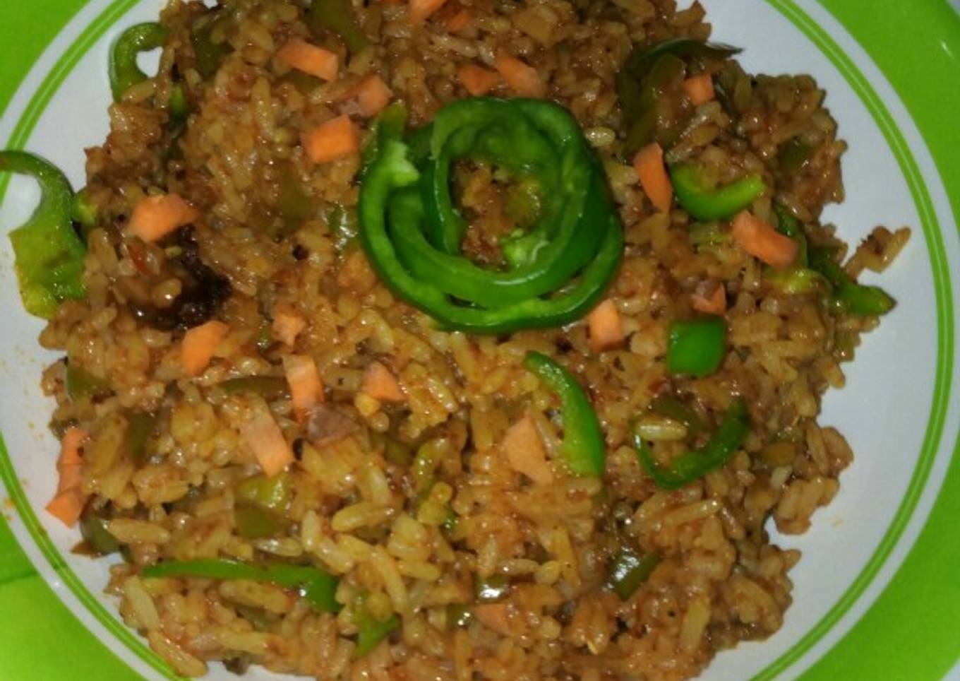 Green pepper fried rice