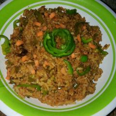 A picture of Green pepper fried rice.