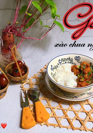 Hình của món Gà sốt chua ngọt.