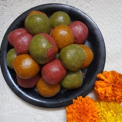 A picture of Churma ladoos.
