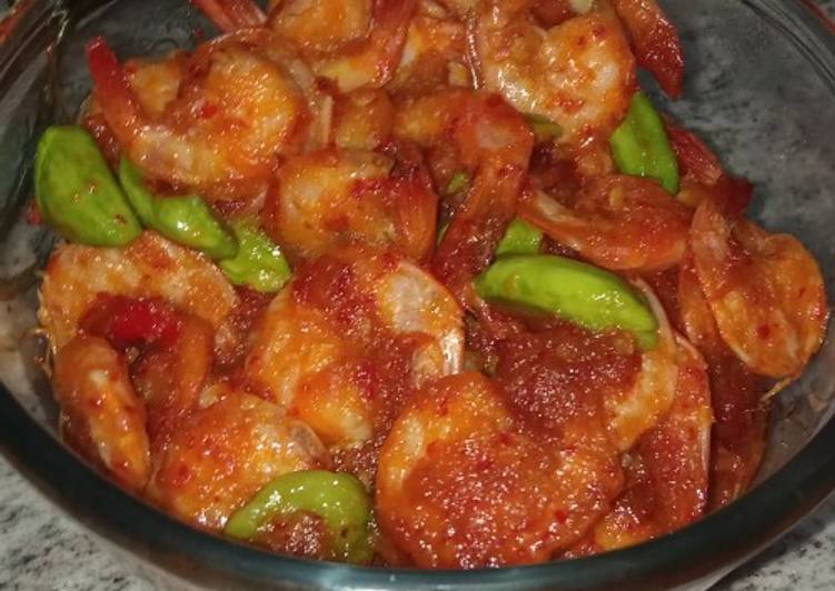 Resep Balado upet (udang pete) Anti Gagal
