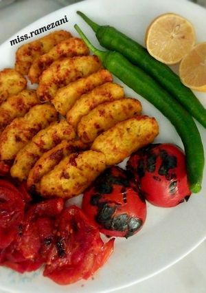 عکسی از دستور کوبیده مرغ تابه ای