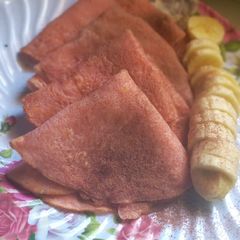 A picture of Strawberry crepes.