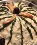 Ensaladilla rusa con Chatka y espárragos silvestres