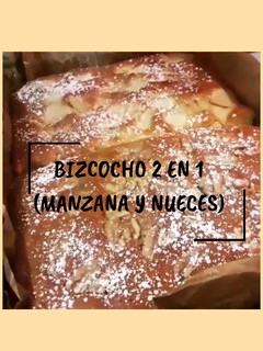 Una foto de Bizcocho de manzana y nueces (2 en 1)