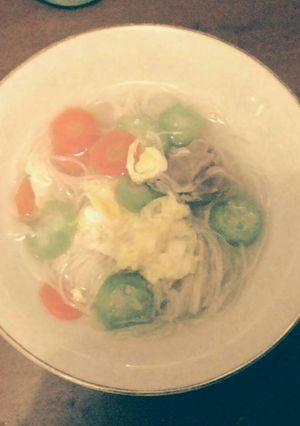 Foto resep sup bening misoa kaldu jamur