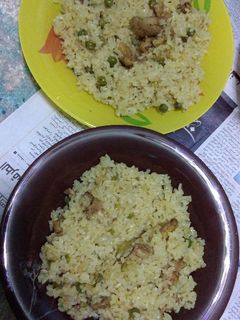 صورة لوصفة رز بالبسله والفراخ