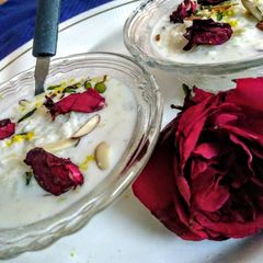 A picture of Thandi kheer with condensed milk.