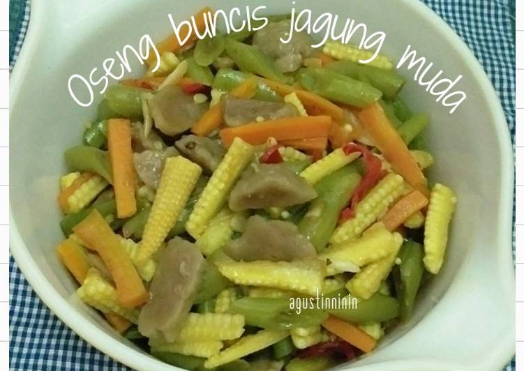 Resep Tumis buncis jagung muda Lezat