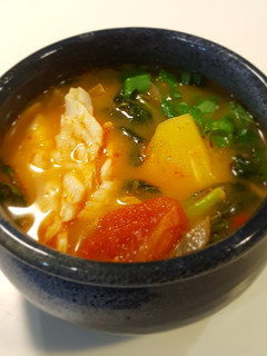 A picture of Vietnamese Sweet and Sour Fish Soup (Canh Chua Ca).