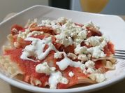 Una foto de lasagna fácil sin horno