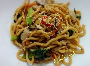 Foto resep Chicken Lo Mien (Mie Hokkian) / Lomie Goreng